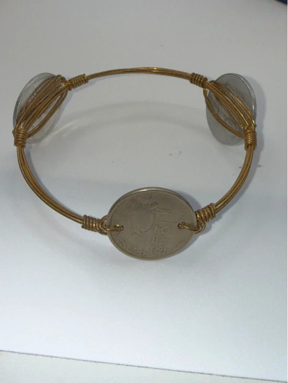 Bourbon & Boweties Single Coin Bangle - Picture 6 of 6